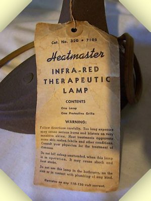 the Sears-Roebuck Heatmaster was intended for therapeutic infrared applications