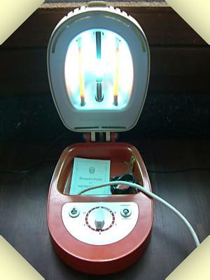 the Dr. Kern Comtesse was a tabletop sunlamp for domestic use